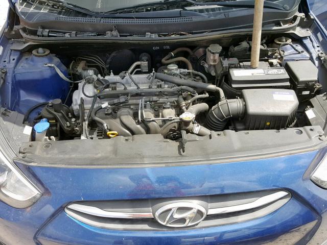 KMHCT5AEXGU259816 - 2016 HYUNDAI ACCENT SE BLUE photo 7