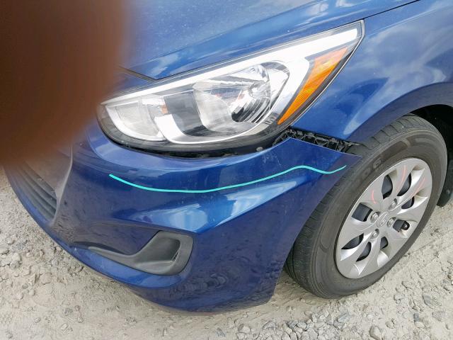 KMHCT5AEXGU259816 - 2016 HYUNDAI ACCENT SE BLUE photo 9