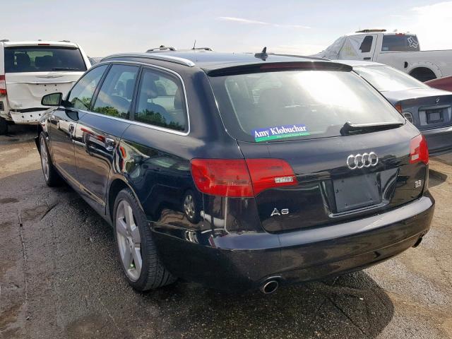 WAUKH74F38N064716 - 2008 AUDI A6 AVANT Q BLACK photo 3