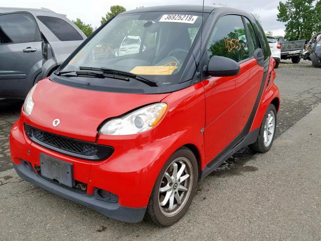 WMEEJ31X59K238414 - 2009 SMART FORTWO PUR RED photo 2