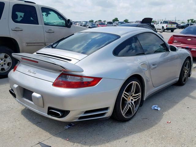 WP0AD29957S784518 - 2007 PORSCHE 911 TURBO SILVER photo 4