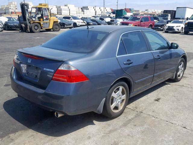 JHMCN36597C003098 - 2007 HONDA ACCORD HYB GRAY photo 4