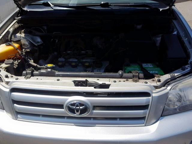 JTEEP21A350119023 - 2005 TOYOTA HIGHLANDER SILVER photo 7