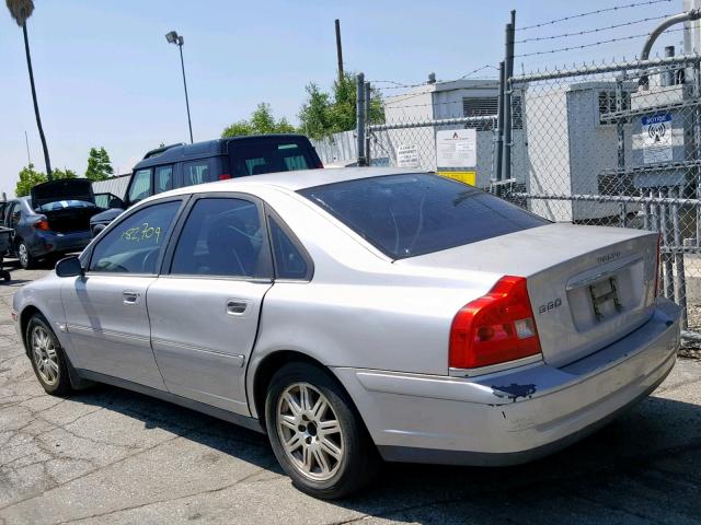 YV1TS59H041369724 - 2004 VOLVO S80 2.5T SILVER photo 3