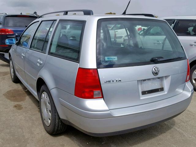 WVWSK61J91W579422 - 2001 VOLKSWAGEN JETTA GLS SILVER photo 3