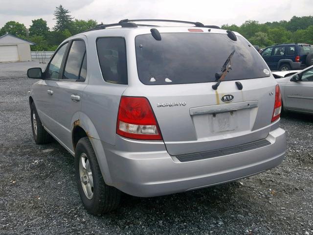 KNDJC733165619955 - 2006 KIA SORENTO EX SILVER photo 3