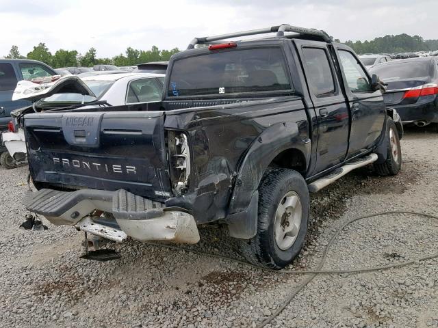 1N6ED27T01C382713 - 2001 NISSAN FRONTIER C BLACK photo 4