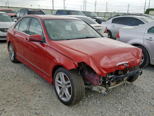 WDDGF4HB2EA949745 - 2014 MERCEDES-BENZ C 250 RED photo 1