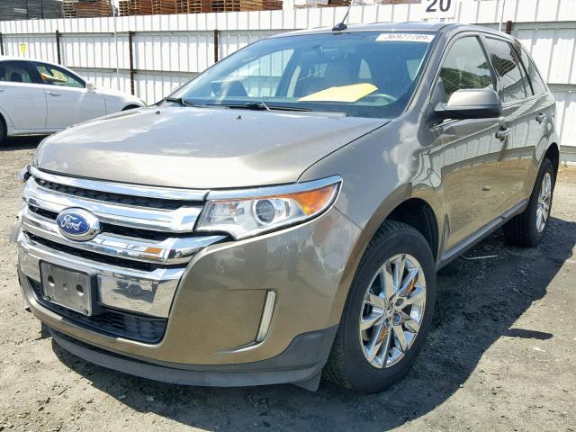 2FMDK3KCXDBA04156 - 2013 FORD EDGE LIMIT CHARCOAL photo 2