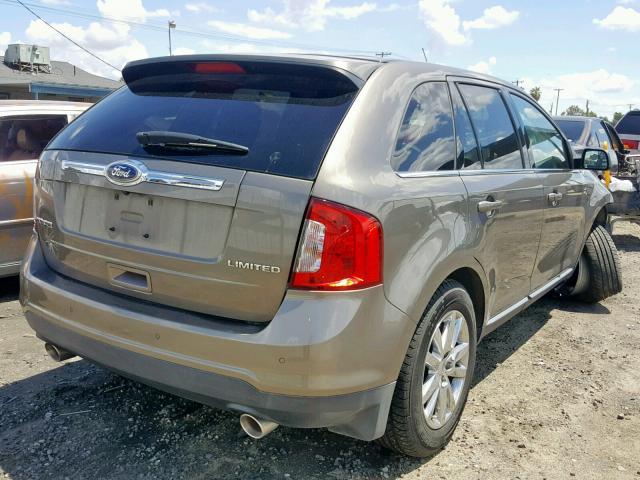 2FMDK3KCXDBA04156 - 2013 FORD EDGE LIMIT CHARCOAL photo 4