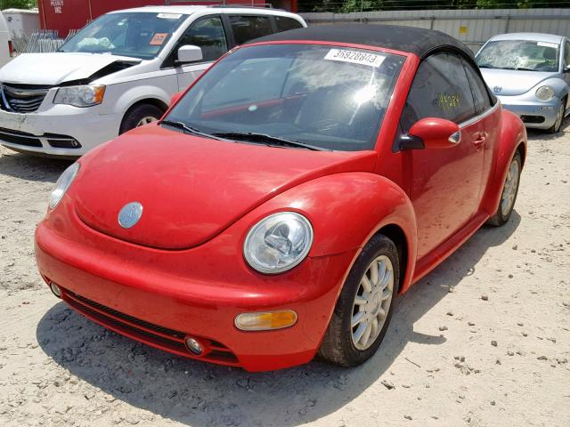 3VWCM31Y64M333875 - 2004 VOLKSWAGEN NEW BEETLE წითელი ფოტო 2