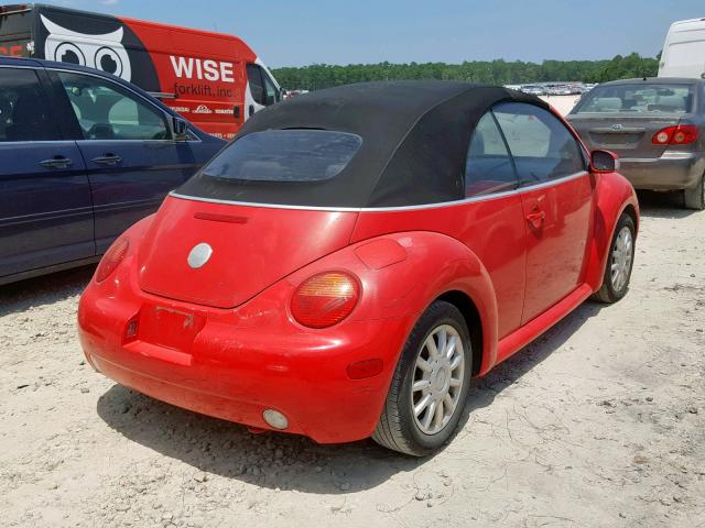 3VWCM31Y64M333875 - 2004 VOLKSWAGEN NEW BEETLE წითელი ფოტო 4