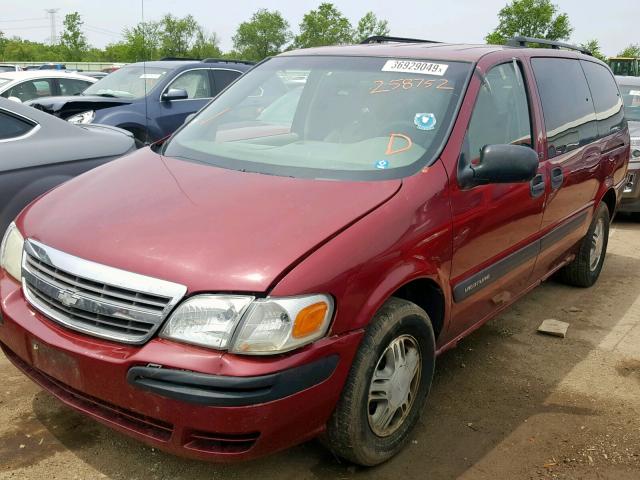 1GNDX03E54D223189 - 2004 CHEVROLET VENTURE MAROON photo 2