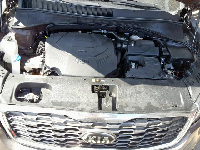 5XYPH4A50KG479252 - 2019 KIA SORENTO EX BROWN photo 7