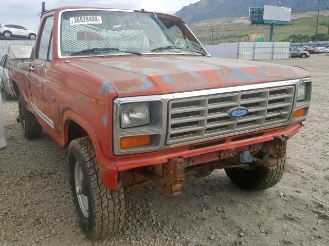 1FTHF26L3GPB78212 - 1986 FORD F250 RED photo 1