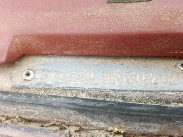 1FTHF26L3GPB78212 - 1986 FORD F250 RED photo 10