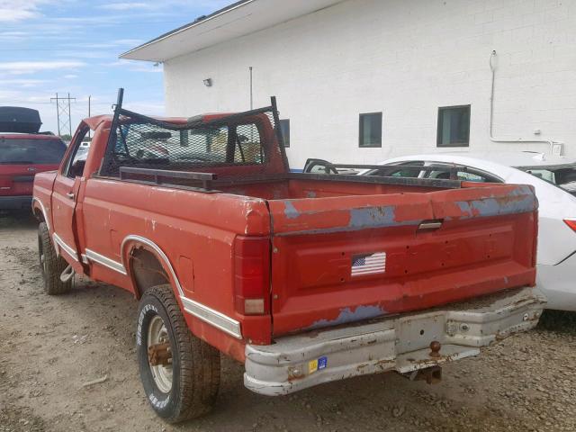 1FTHF26L3GPB78212 - 1986 FORD F250 RED photo 3