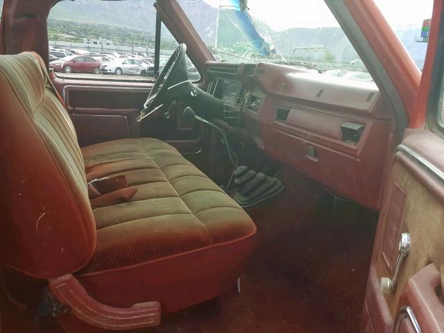 1FTHF26L3GPB78212 - 1986 FORD F250 RED photo 5