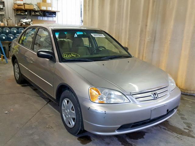 1HGES16553L016580 - 2003 HONDA CIVIC LX SILVER photo 1