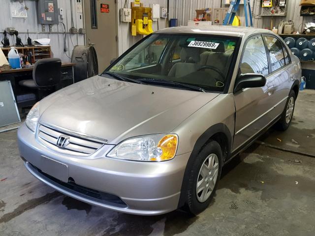 1HGES16553L016580 - 2003 HONDA CIVIC LX SILVER photo 2