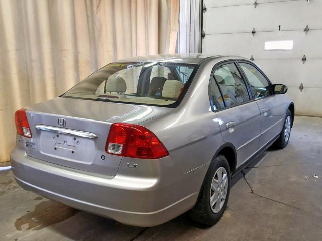 1HGES16553L016580 - 2003 HONDA CIVIC LX SILVER photo 4