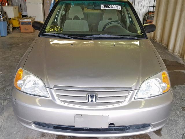 1HGES16553L016580 - 2003 HONDA CIVIC LX SILVER photo 9