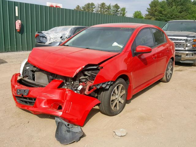 3N1AB6AP5CL643726 - 2012 NISSAN SENTRA 2.0 RED photo 2