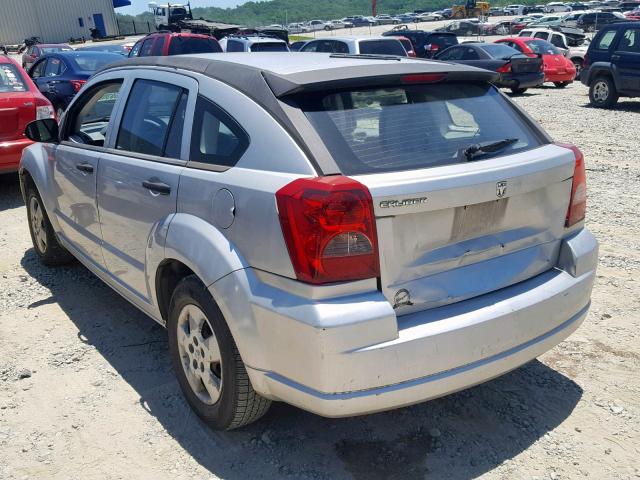 1B3JB28B07D503211 - 2007 DODGE CALIBER SILVER photo 3