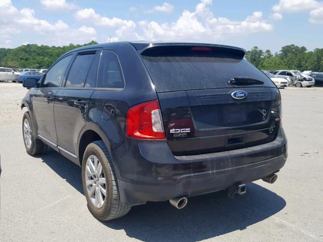 2FMDK3JC1DBC60932 - 2013 FORD EDGE SEL BLACK photo 3