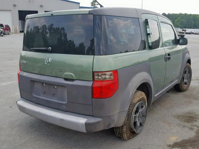 5J6YH18604L003330 - 2004 HONDA ELEMENT EX GREEN photo 4