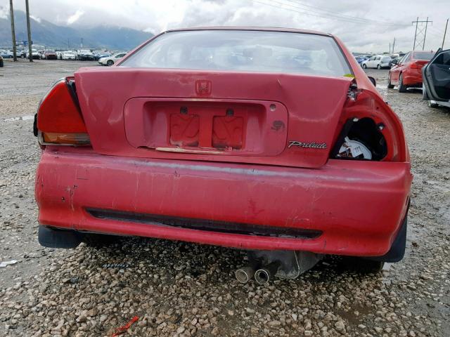 JHMBB2266NC017082 - 1992 HONDA PRELUDE SI RED photo 9