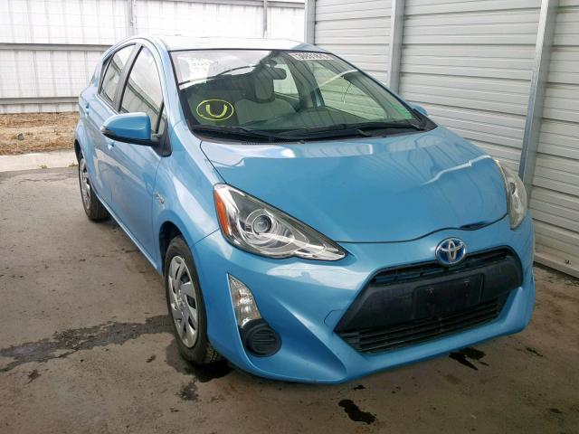 JTDKDTB30F1090596 - 2015 TOYOTA PRIUS C BLUE photo 1