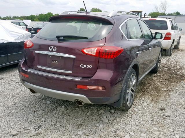 JN1BJ0RR4HM402344 - 2017 INFINITI QX50 MAROON photo 4