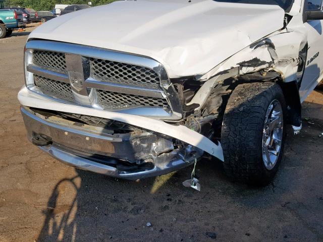 1C6RD7NT9CS229526 - 2012 DODGE RAM 1500 L WHITE photo 9