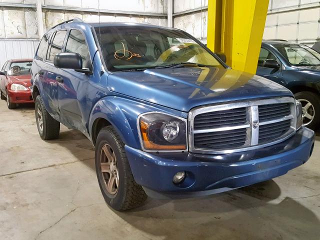 1D4HB48N24F169785 - 2004 DODGE DURANGO SL BLUE photo 1