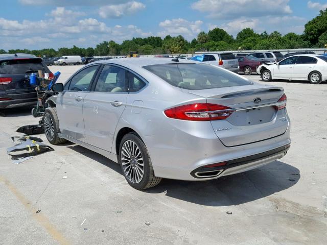 3FA6P0D95JR247343 - 2018 FORD FUSION TIT SILVER photo 3