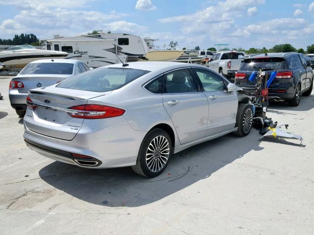 3FA6P0D95JR247343 - 2018 FORD FUSION TIT SILVER photo 4