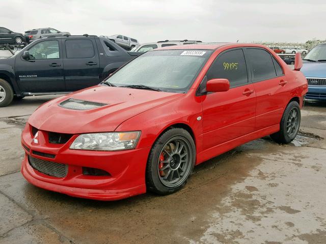 JA3AH86F73U124964 - 2003 MITSUBISHI LANCER EVO RED photo 2