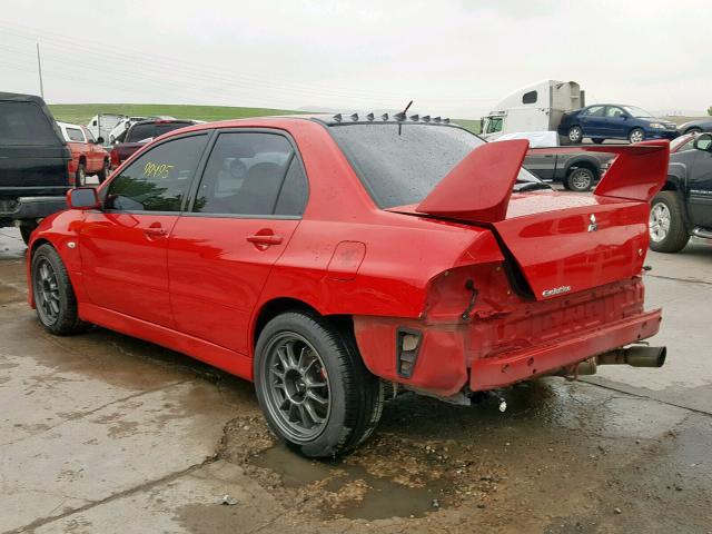 JA3AH86F73U124964 - 2003 MITSUBISHI LANCER EVO RED photo 3