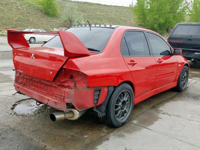 JA3AH86F73U124964 - 2003 MITSUBISHI LANCER EVO RED photo 4