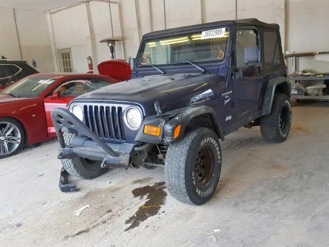 1J4FY19S3XP417993 - 1999 JEEP WRANGLER / BLUE photo 2