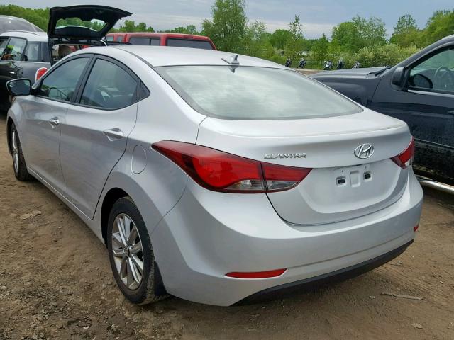 5NPDH4AEXGH662130 - 2016 HYUNDAI ELANTRA SE SILVER photo 3