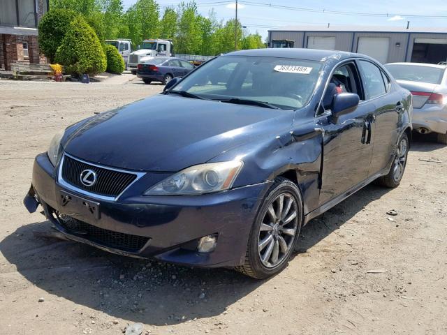 JTHCK262675009907 - 2007 LEXUS IS 250 BLUE photo 2