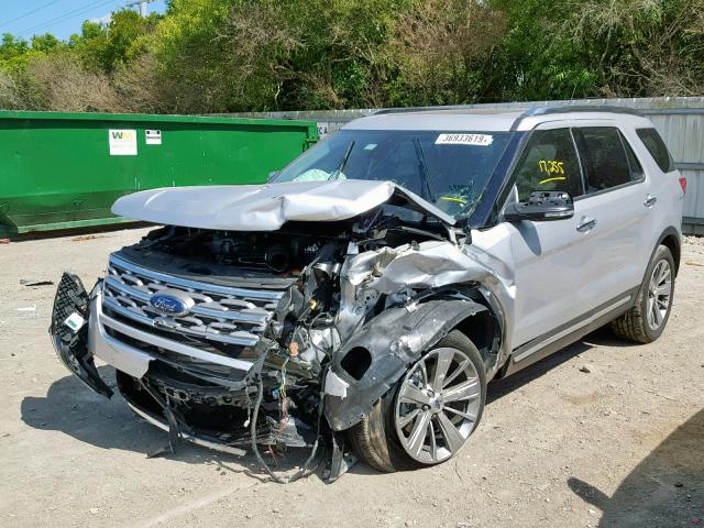 1FM5K7F80JGA87277 - 2018 FORD EXPLORER L SILVER photo 2