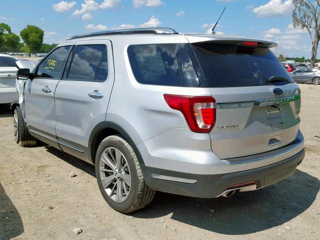 1FM5K7F80JGA87277 - 2018 FORD EXPLORER L SILVER photo 3