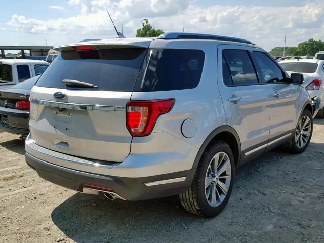 1FM5K7F80JGA87277 - 2018 FORD EXPLORER L SILVER photo 4