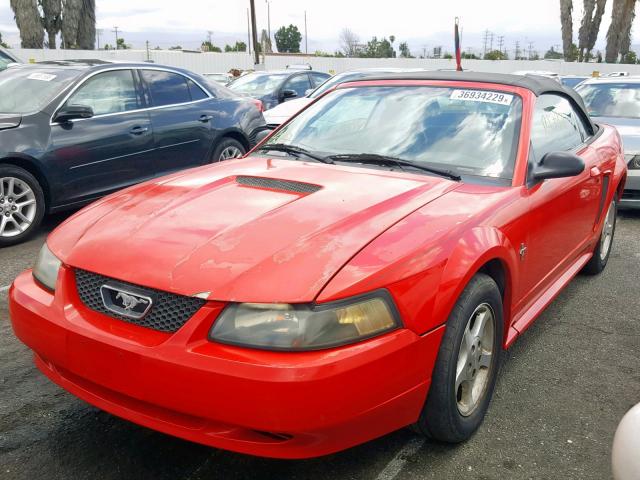 1FAFP44451F115370 - 2001 FORD MUSTANG RED photo 2