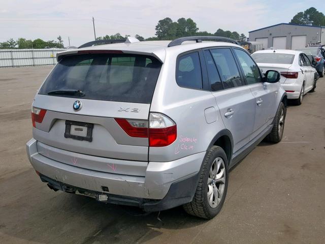 WBXPC9C48AWJ33521 - 2010 BMW X3 XDRIVE3 SILVER photo 4