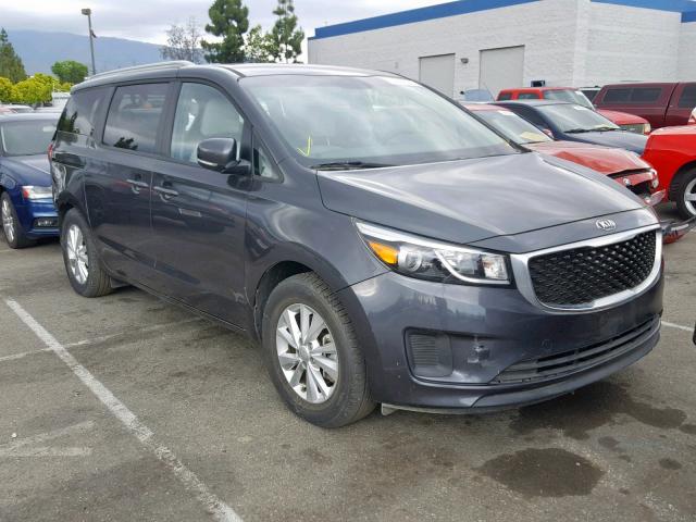 KNDMB5C16F6073926 - 2015 KIA SEDONA LX CHARCOAL photo 1