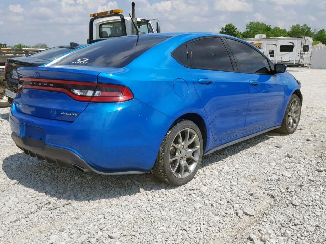 1C3CDFBB4FD201120 - 2015 DODGE DART SXT BLUE photo 4